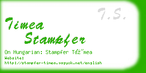 timea stampfer business card